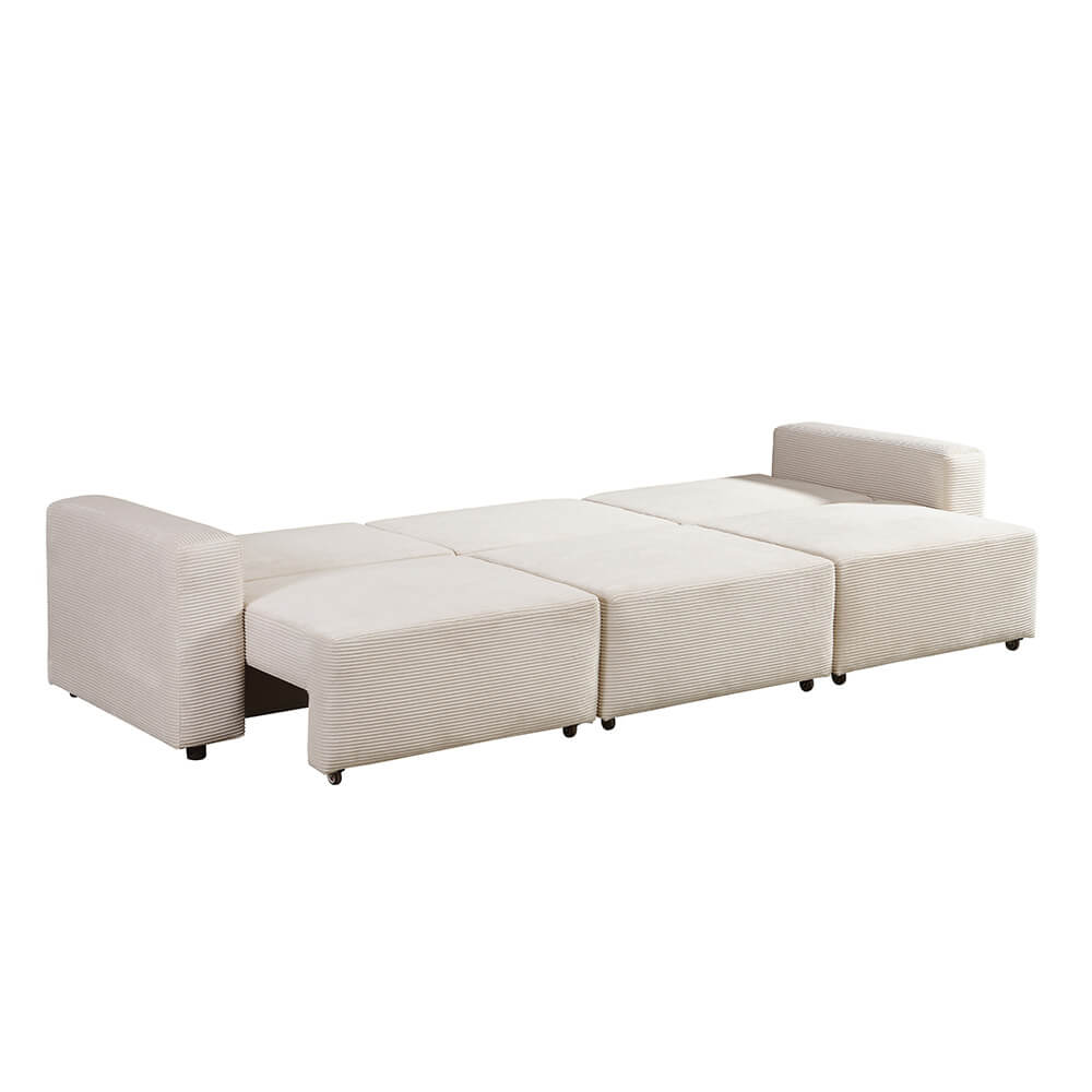 Modulares Schlafsofa - 295 x 92 cm Beige