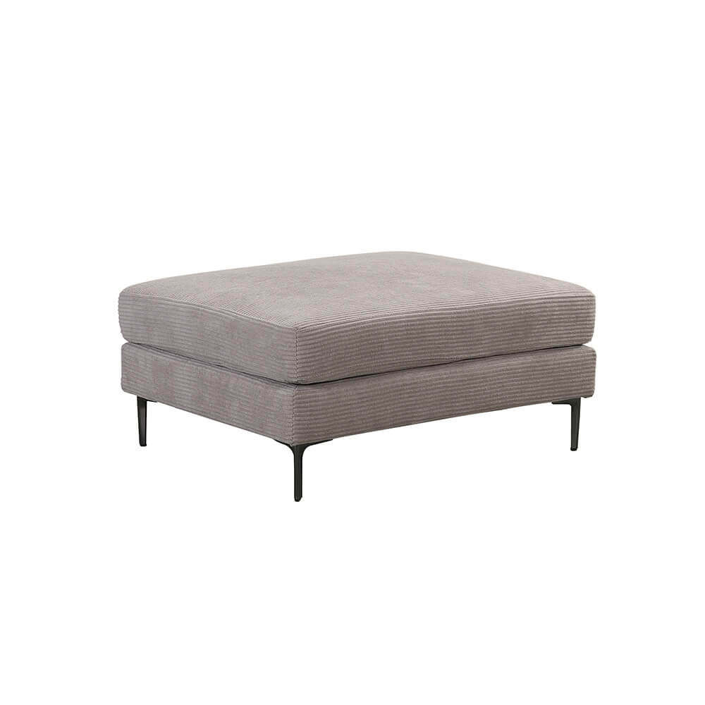 Sofa mit Hocker - 340 x 188 cm Cord Beige
