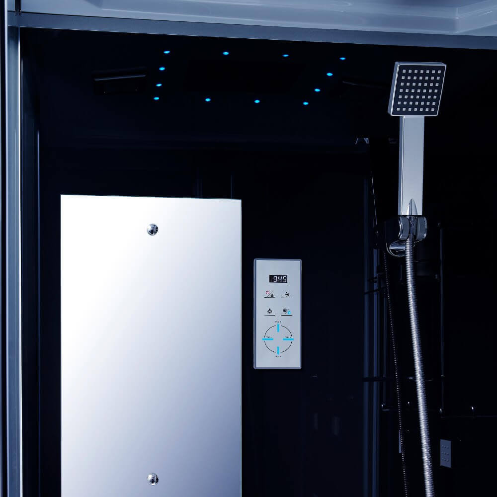 Duschkabine mit LED-Beleuchtung - 90 x 80 cm