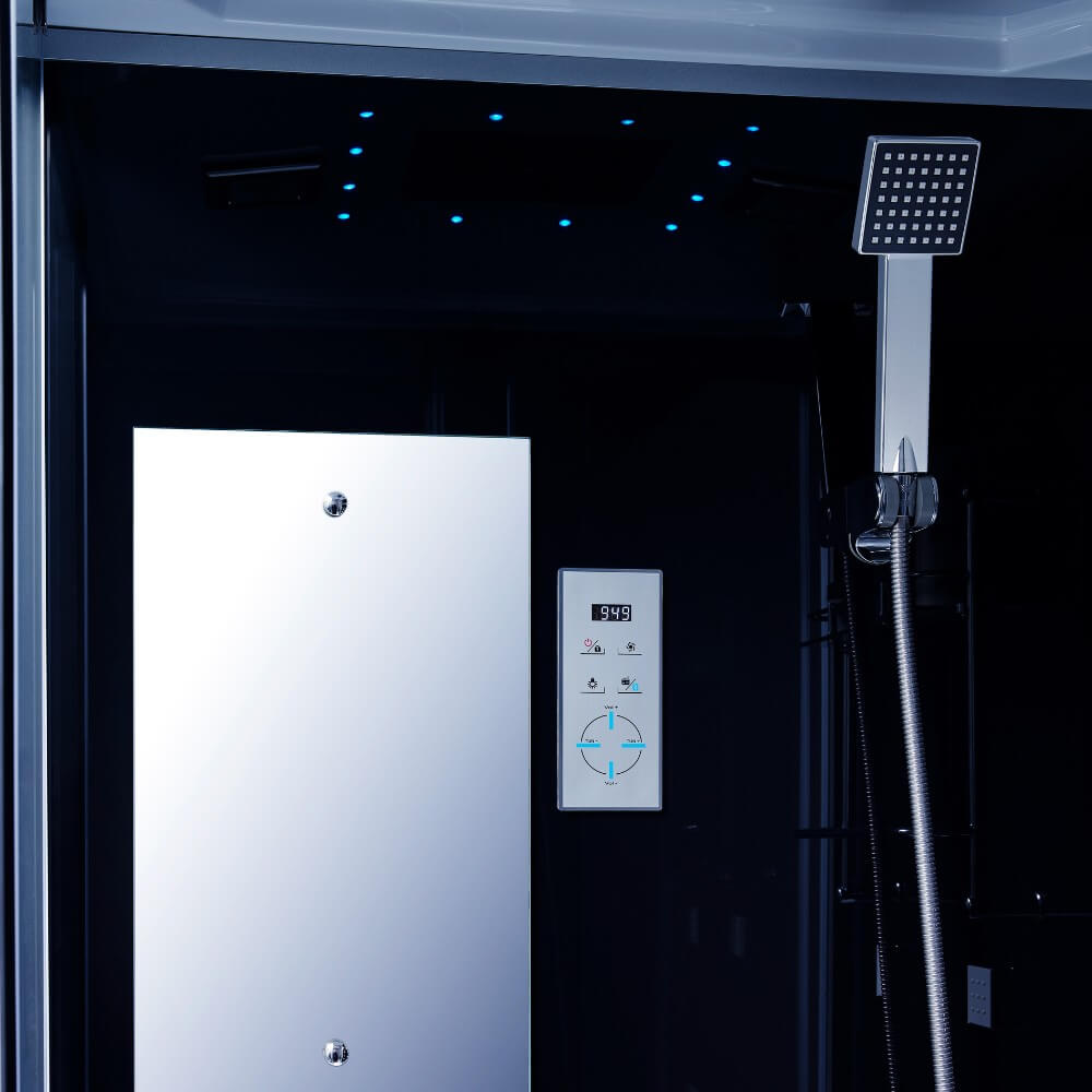 Duschkabine mit LED-Beleuchtung - 90 x 90 cm