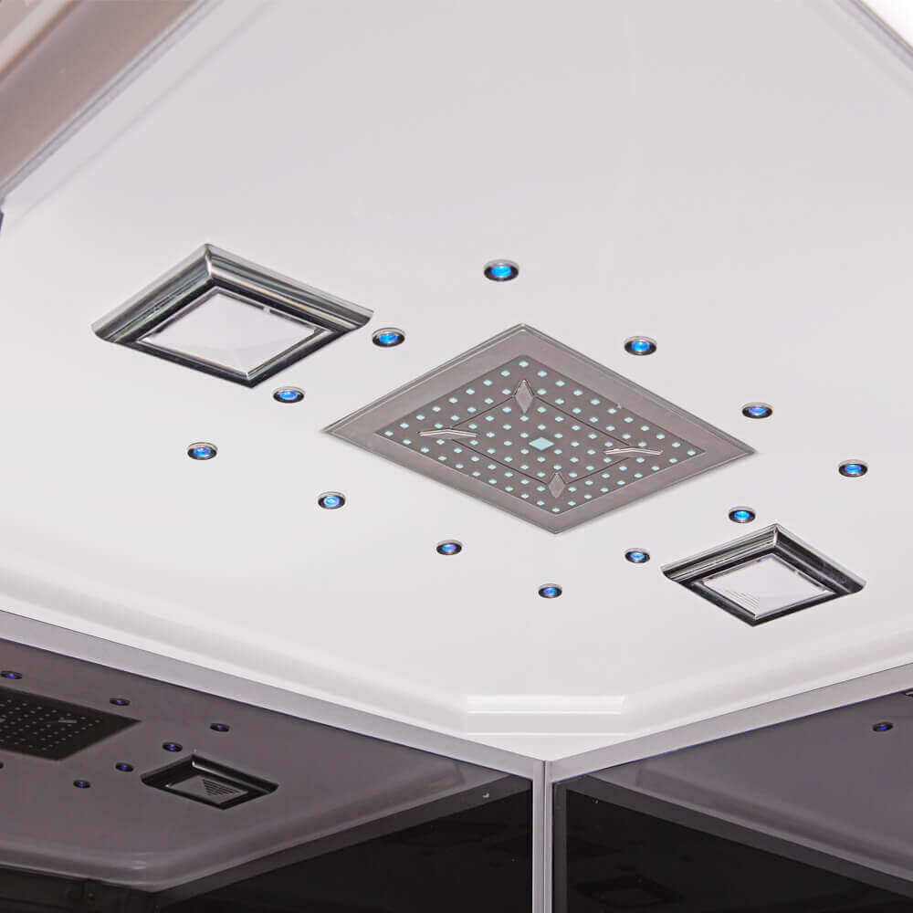 Duschkabine mit LED-Beleuchtung - 90 x 80 cm