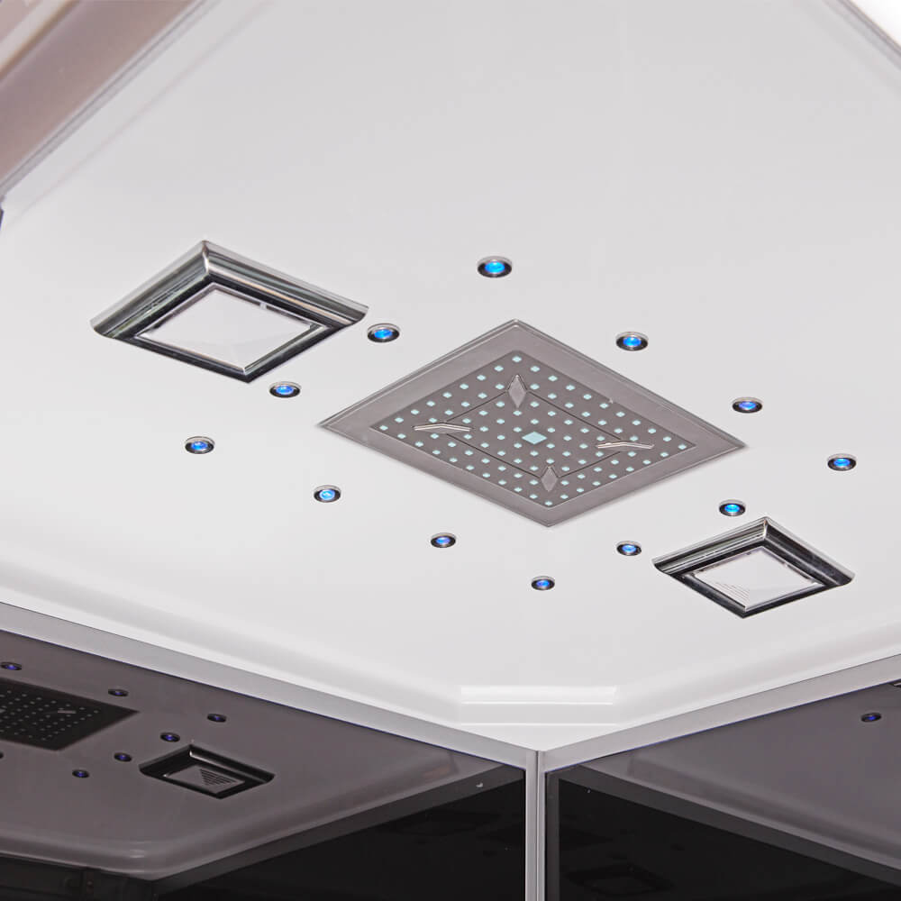 Duschkabine mit LED-Beleuchtung - 90 x 90 cm