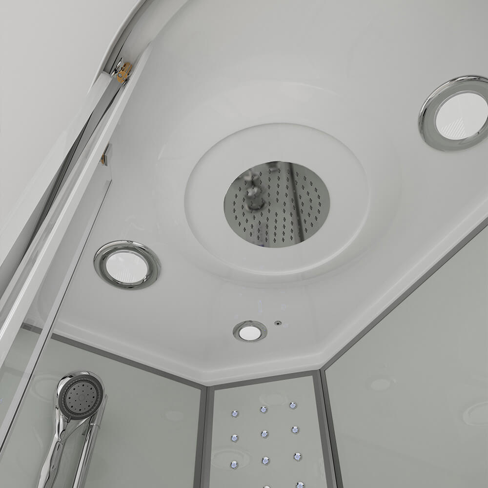 Duschkabine mit Wasserfall und Rückenmassage - 120 x 80 cm Rechts