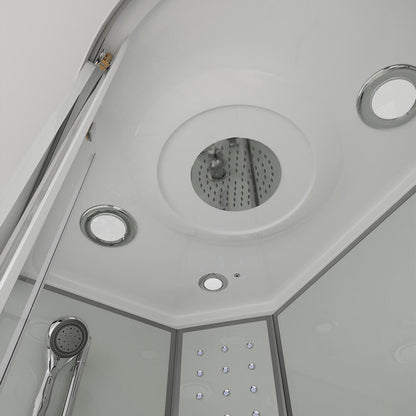 Duschkabine mit Wasserfall und Rückenmassage - 120 x 80 cm Rechts