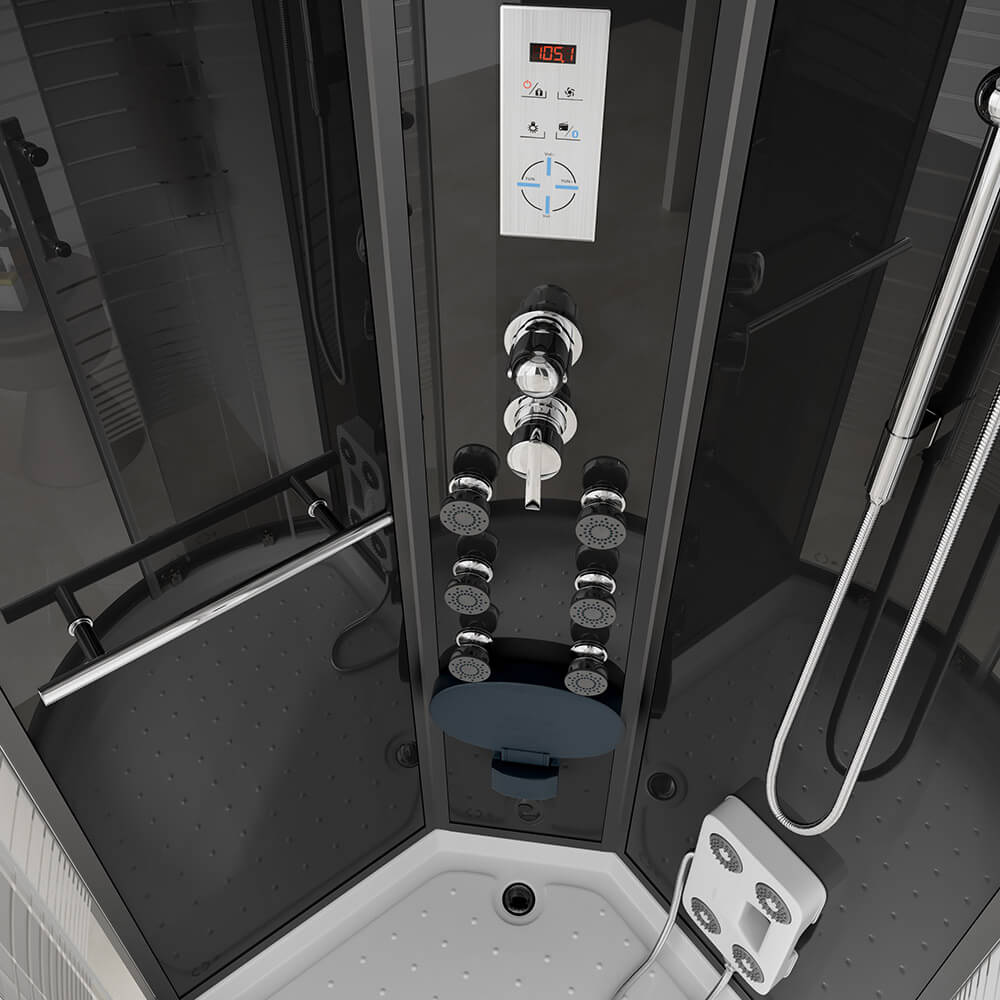 Duschkabine mit Regendusche - 100 x 100 cm