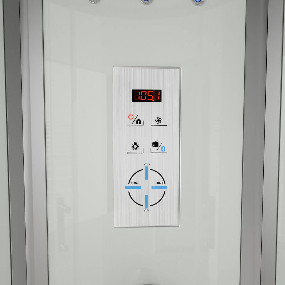 Duschkabine mit Wasserfall und Rückenmassage - 90 x 90 cm