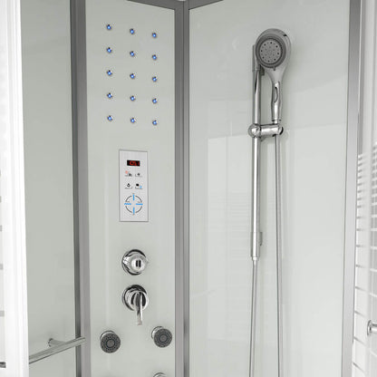 Duschkabine mit Wasserfall und Rückenmassage - 90 x 90 cm