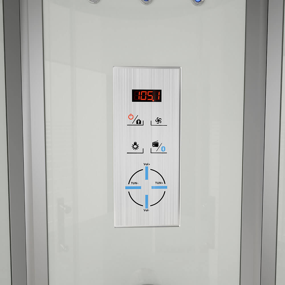 Duschkabine mit Wasserfall und Rückenmassage - 100 x 100 cm