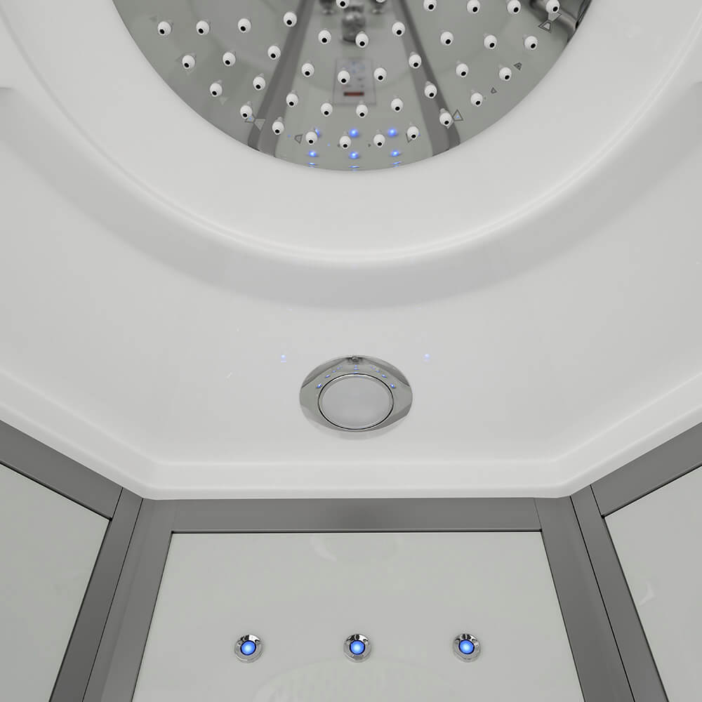 Duschkabine mit Wasserfall und Rückenmassage - 100 x 100 cm