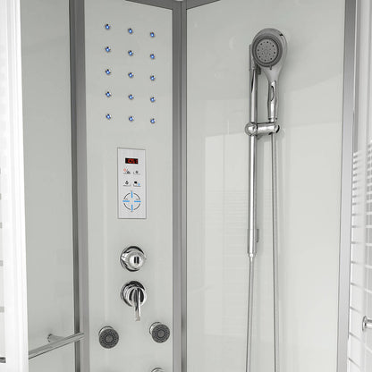Duschkabine mit Wasserfall und Rückenmassage - 100 x 100 cm