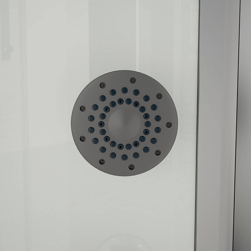 Duschkabine mit Wasserfall und Rückenmassage - 100 x 100 cm