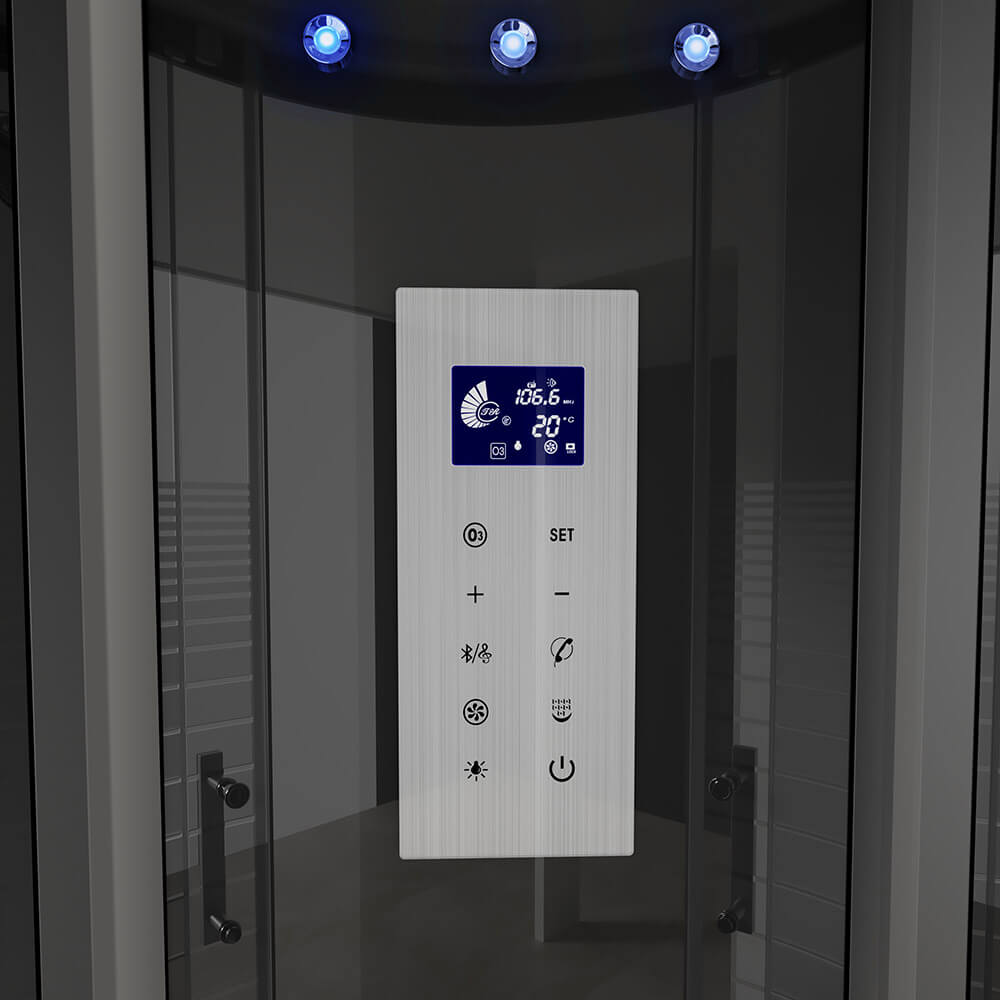 Dampfdusche mit Wasserfall und Dampfsauna - 100 x 100 cm