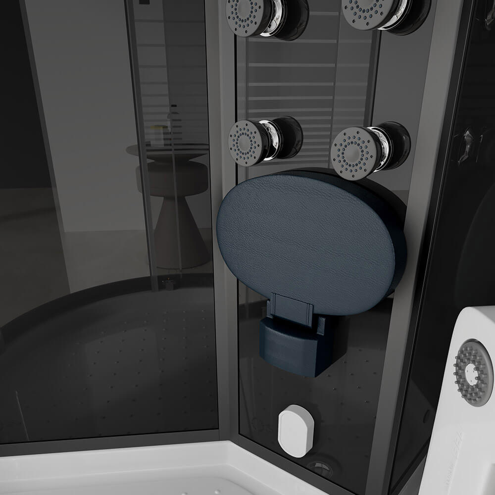 Dampfdusche mit Wasserfall und Dampfsauna - 100 x 100 cm