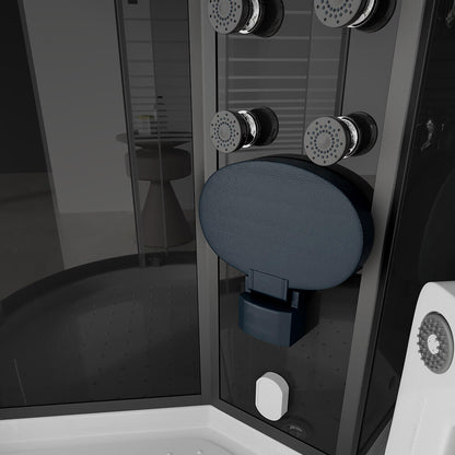 Dampfdusche mit Wasserfall und Dampfsauna - 100 x 100 cm