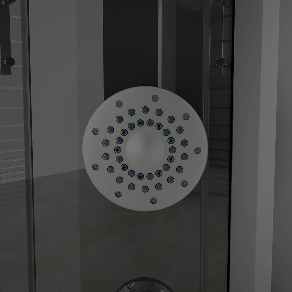 Dampfdusche mit Wasserfall und Dampfsauna - 100 x 100 cm