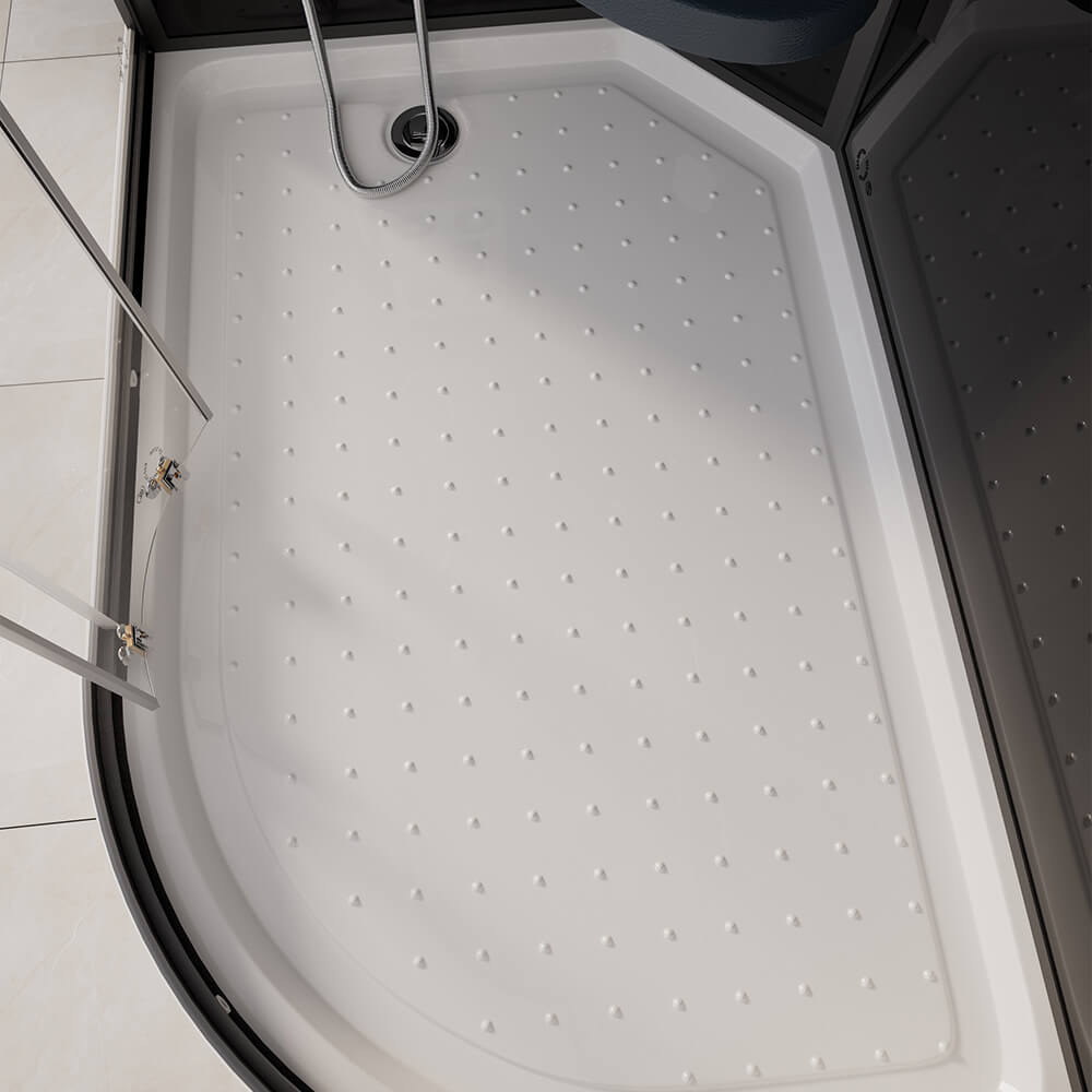 Dampfdusche mit Wasserfall und Dampfsauna - 120 x 80 cm Rechts