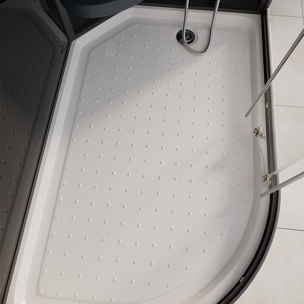 Dampfdusche mit Wasserfall und Dampfsaunae - 120 x 80 cm Links