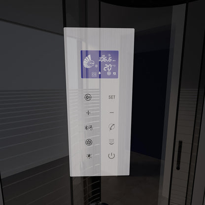 Dampfdusche mit Wasserfall und Dampfsauna - 120 x 80 cm Rechts