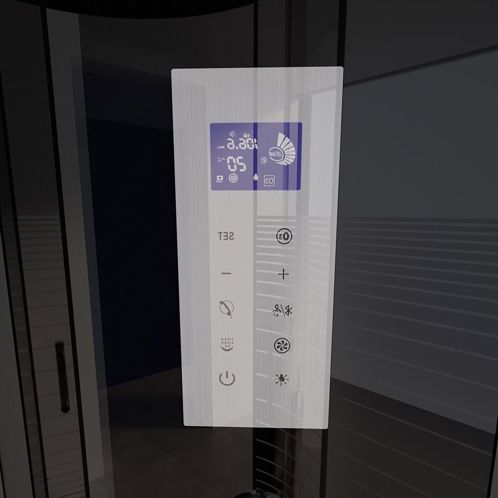 Dampfdusche mit Wasserfall und Dampfsaunae - 120 x 80 cm Links