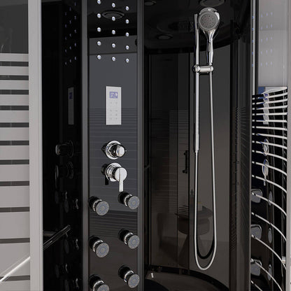 Dampfdusche mit Wasserfall und Dampfsaunae - 120 x 80 cm Links