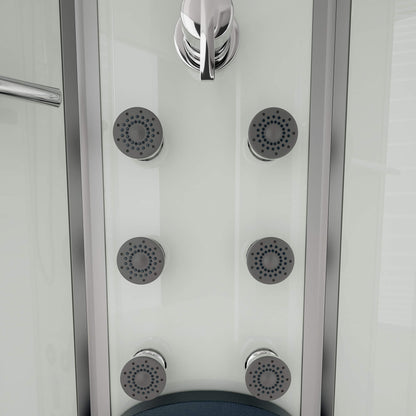 Dampfdusche mit Wasserfall und Dampfsauna - 90 x 90 cm