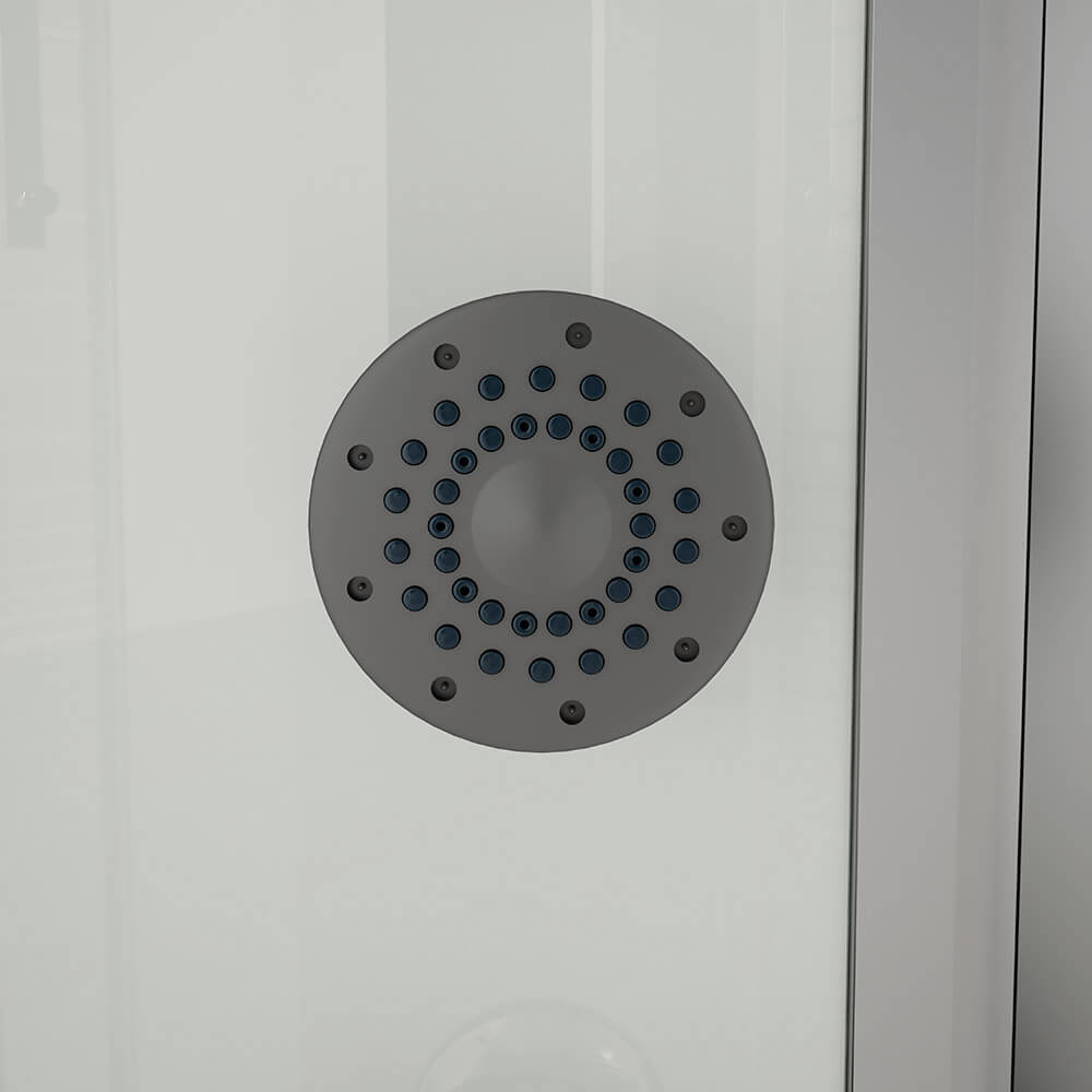 Dampfdusche mit Wasserfall und Dampfsauna - 100 x 100 cm