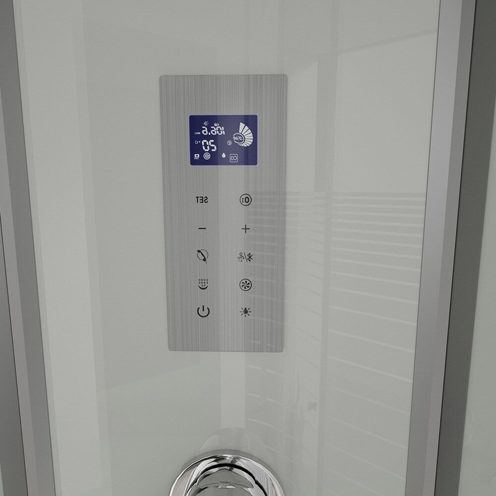 Dampfdusche mit Wasserfall und Dampfsauna - 120 x 80 cm Links