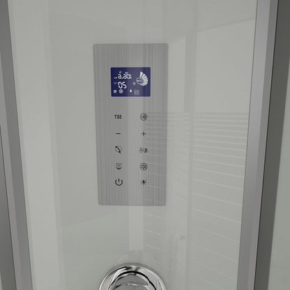 Dampfdusche mit Wasserfall und Dampfsauna - 120 x 80 cm Links