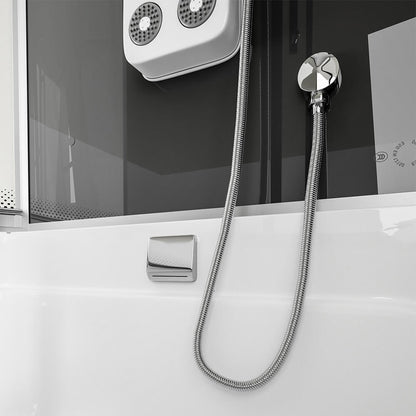 Duschkabine mit Badewanne - 170 x 90 Schwarz Links