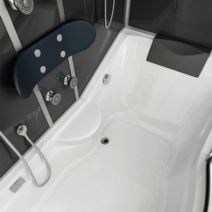 Duschkabine mit Badewanne - 170 x 90 Schwarz Links