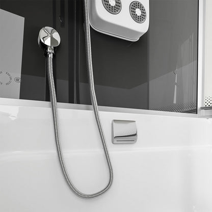 Duschkabine mit Badewanne - 170 x 90 Schwarz Rechts