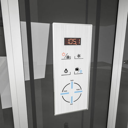 Duschkabine mit Badewanne - 170 x 90 Schwarz Rechts