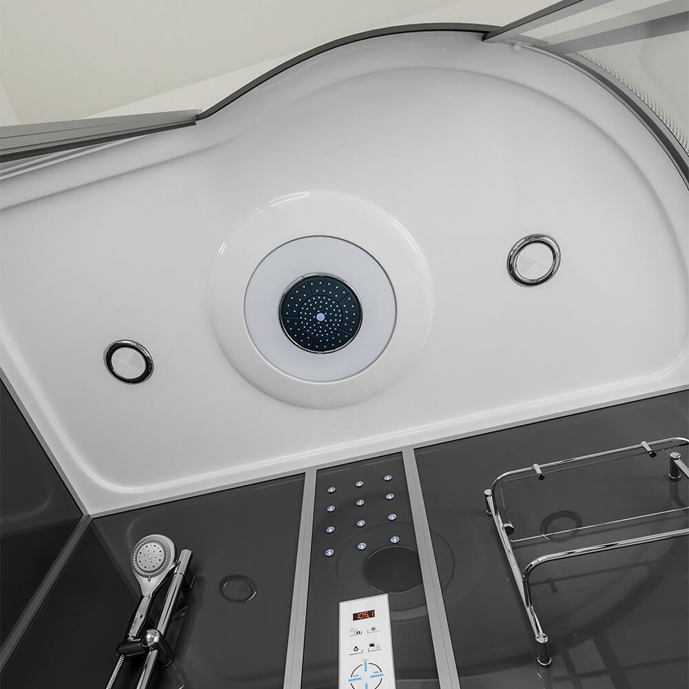 Duschkabine mit Badewanne - 170 x 90 Schwarz Rechts