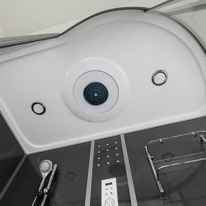 Duschkabine mit Badewanne - 170 x 90 Schwarz Rechts