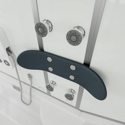 Duschkabine mit Badewanne - 170 x 90 Weiß Links