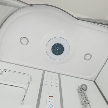 Duschkabine mit Badewanne - 170 x 90 Weiß Links