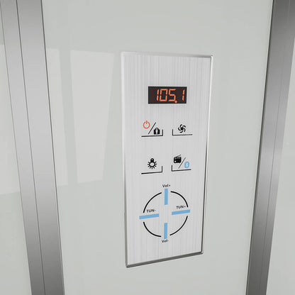 Duschkabine mit Badewanne - 170 x 90 Weiß Rechts