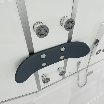 Duschkabine mit Badewanne - 170 x 90 Weiß Rechts