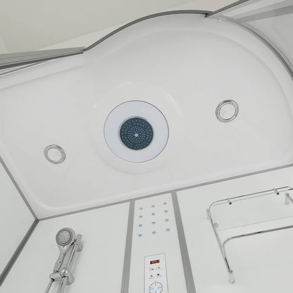 Duschkabine mit Badewanne - 170 x 90 Weiß Rechts