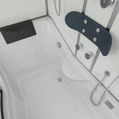 Duschkabine mit Badewanne - 170 x 90 Weiß Rechts