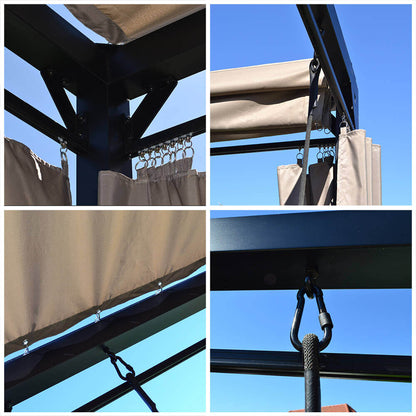 Pavillon Gartenliege mit Abdeckung