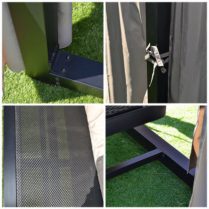 Pavillon Gartenliege mit Abdeckung