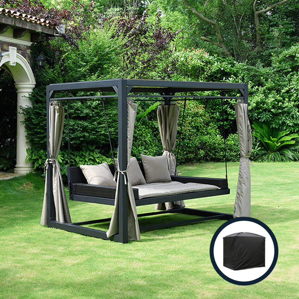 Pavillon Gartenliege mit Abdeckung