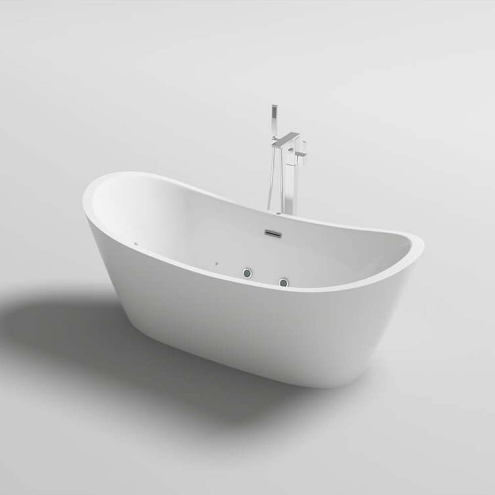 Freistehende Badewanne mit Whirlpoolfunktion - 180 x 90 cm
