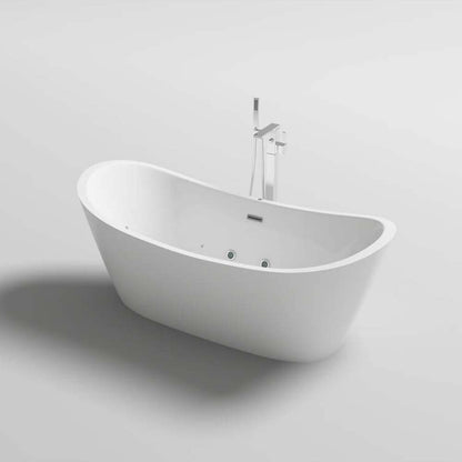 Freistehende Badewanne mit Whirlpoolfunktion - 180 x 90 cm