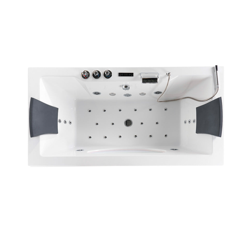 Whirlpool Badewanne mit Lichttherapie - 180 x 90 cm