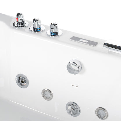 Whirlpool Badewanne mit Lichttherapie - 180 x 90 cm