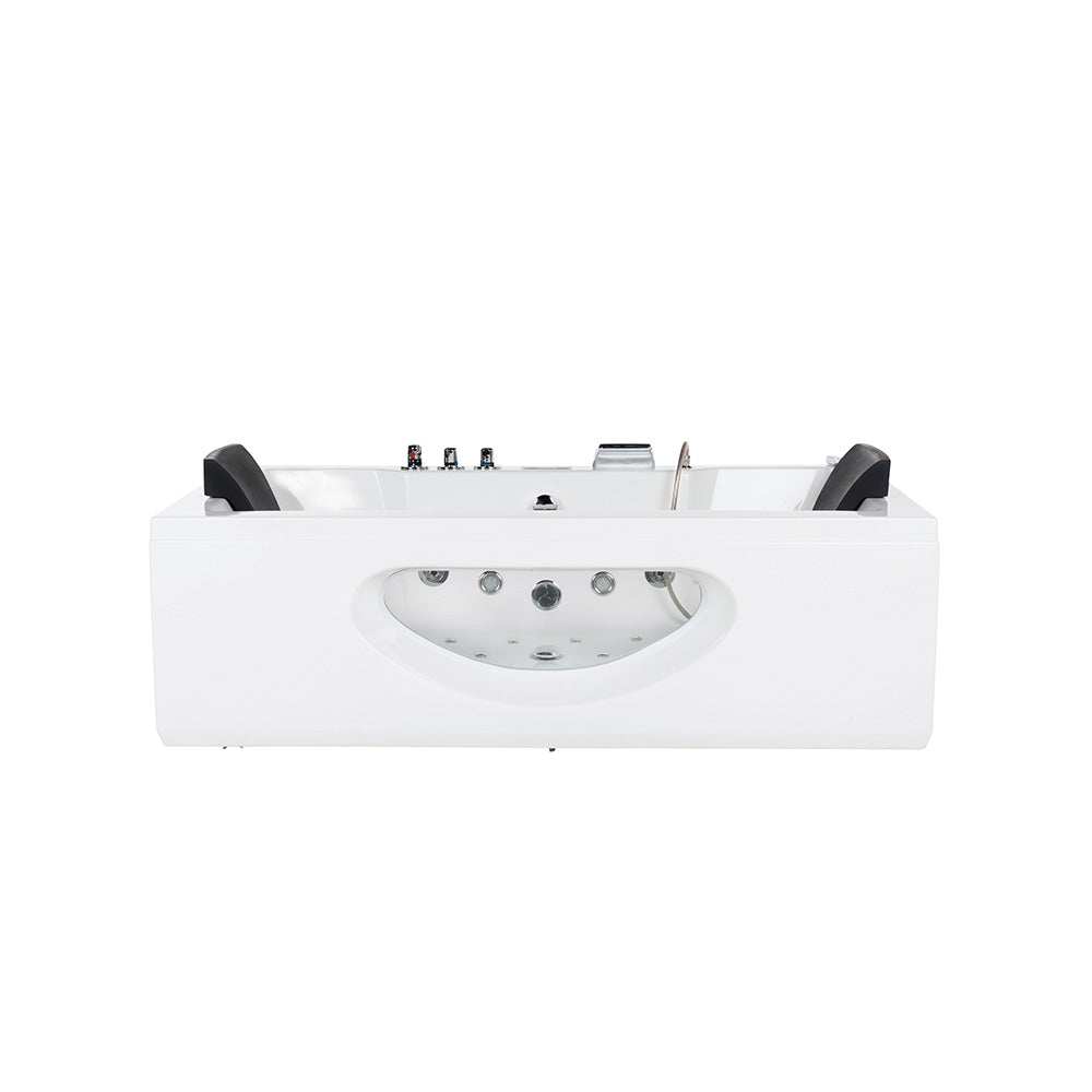 Whirlpool Badewanne mit Lichttherapie - 180 x 90 cm