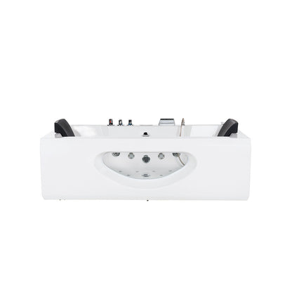 Whirlpool Badewanne mit Lichttherapie - 180 x 90 cm