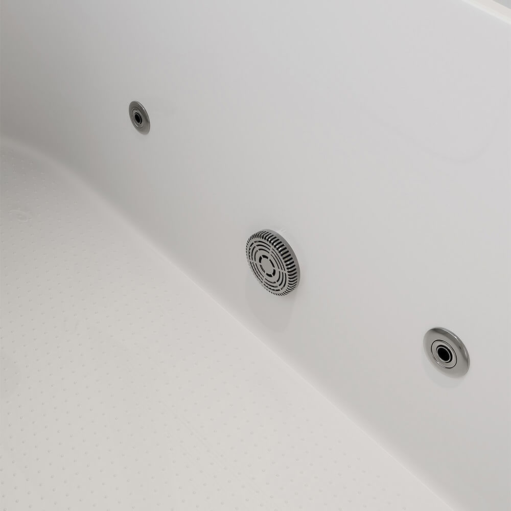 Seniorenbadewanne liegend mit Whirlpoolfunktion - 153 x 76 cm Links